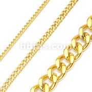 PVD Gold Over 316L Stainless Steel Chain Necklace