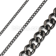 PVD Black Over 316L Stainless Steel Chain Necklace