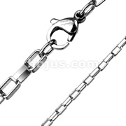 316L Stainless Steel Square Chain Link Necklace