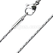 316L Stainless Steel Micro Chain Round Snake Link Necklace