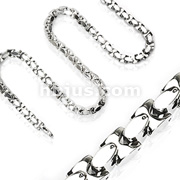 316L Stainless Steel Square Link Necklace