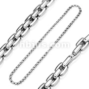 316L Stainless Steel Square Link Necklace