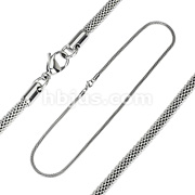 316L Stainless Steel Lightweight Hollow Round Net Necklace
