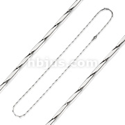 316L Stainless Steel Necklaces/ Prism cut Links