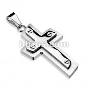 316L Stainless Steel Bolted Cross Pendant