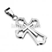 316L Stainless Steel Cross within a Cross Pendant