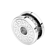316L Stainless Steel Carbon Fiber Center Round Pendant