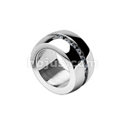 316L Stainless Steel CZ Centered Round Pendant