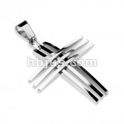 316L Stainless Steel Triple Cross Pendant
