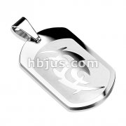 316L Surgical Steel Tribal Engraved Pendant