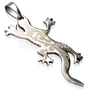 316L Surgical Steel Gecko Pendant