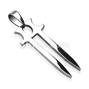 316L Surgical Steel Double Sword Pendant
