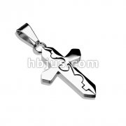 316L Surgical Steel 2 Piece Cross Pendant