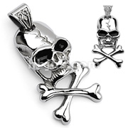 316L Surgical Stainless Steel Small Cross Bone Pendant