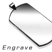 316L Stainless Steel (X-Large Size) Plain Dog Tag Pendant
