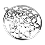 316L Stainless Steel Multi Flower Hollow Dome Shield Pendant