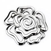 316L Stainless Steel Hollow Rose Dome Pendant