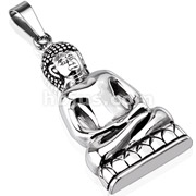 Stainless Steel Meditating Spiritual Buddha Pendant