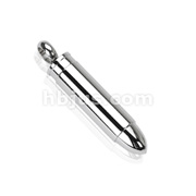 Stainless Steel Silver Bullet Pendant