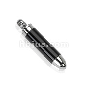 Stainless Steel IP Black Bullet Pendant
