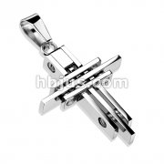Stainless Steel Concept Cross Pendant
