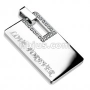 Stainless Steel Gem Paved Square 