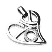 316L Stainless Steel Pendant with 