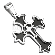 316L Stainless Steel Double Layered Medieval Cross Pendant