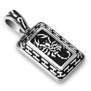 316L Stainless Steel Scorpion Tribal Tag Pendant