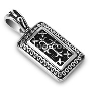 316L Stainless Steel Royal Cross Tag Pendant