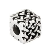 Stainless Steel Knotted Square Pendant