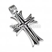 Stainless Steel Metallic Veil Cross Pendant