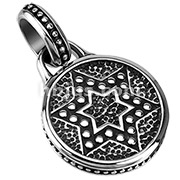 Stainless Steel Star of David Medallion Pendant
