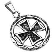 Stainless Steel Celtic Cross Medallion Pendant
