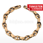 Tungsten Carbide IP Copper Cross-Link Chain Bracelet