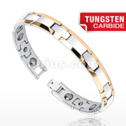 Tungsten Carbide IP Copper Duo Tone Bio-Magnetic Bracelet