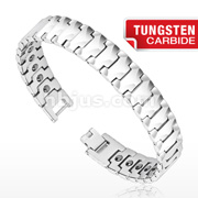 Tungsten Carbide Multi-Faceted Bio-Magnetic Bracelet