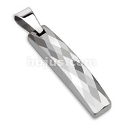 Tungsten Carbide Multi Faceted Cut Bar Type Pendant