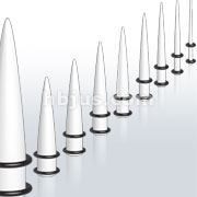 180pcs Assorted Size White Taper with O-Ring.