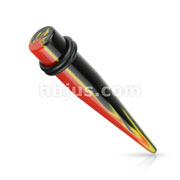 120 Piece UV Acrylic Flame Inlayed Multi Colored Taper with Oring Package