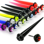 180 Pcs of Assorted Color Ultra Violet Acrylic Fake Taper with Gem
