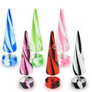 120 Pcs of Ultra Violet Duo Stripe Marble Swirl Fake Taper