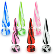 16ga Fake UV Duo Stripe Marble Swirl Taper