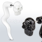 UV Acrylic Death Skull Tailed Fake Taper