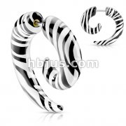 All UV Tiger Printed Spiral Fake Taper