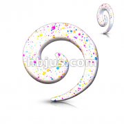 Paint Splatter Printed UV Spiral Taper