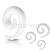 140 Pcs of Assorted Size Acrylic White Spiral Tapers
