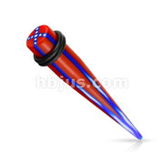 120 Pcs of Rebel Flag Acrylic Taper with O-Rings