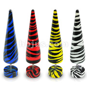 Tiger Print Acrylic Fake Taper