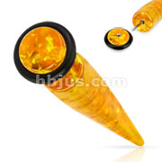 Solid Synthetic Amber Fake Taper with O-Ring
